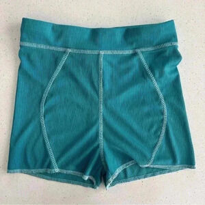 Shein | Biker Shorts | Ribbed Style | Teal | Size S
